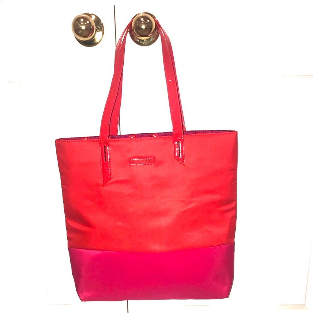 New Lancôme Red Pink Tote Bag Handbag